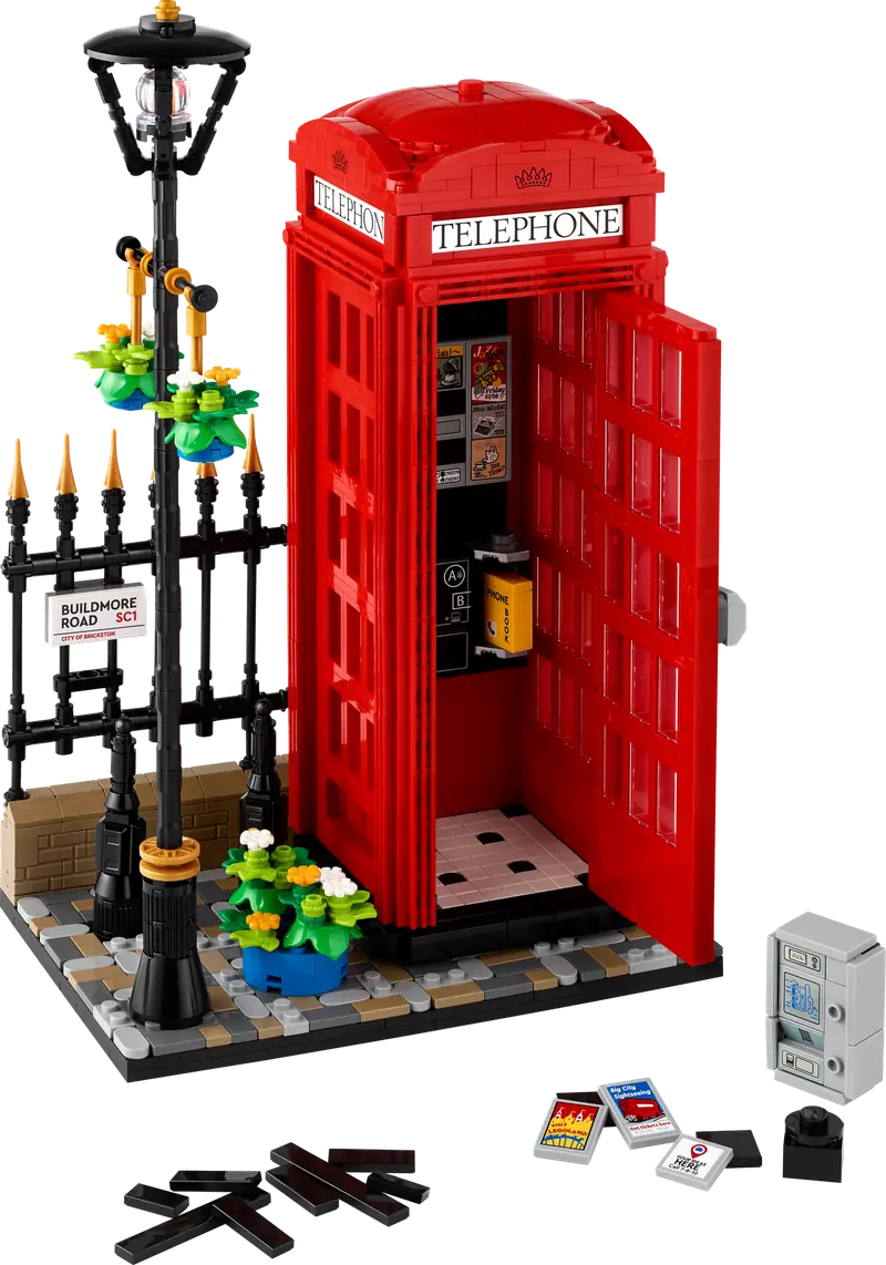 LEGO 21347 Czerwona londyńska budka telefoniczna