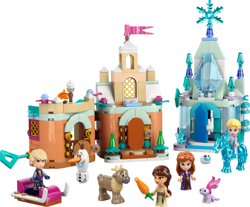 LEGO 43278 Miniaturowy zamek w Arendelle i lodowy pałac Elzy