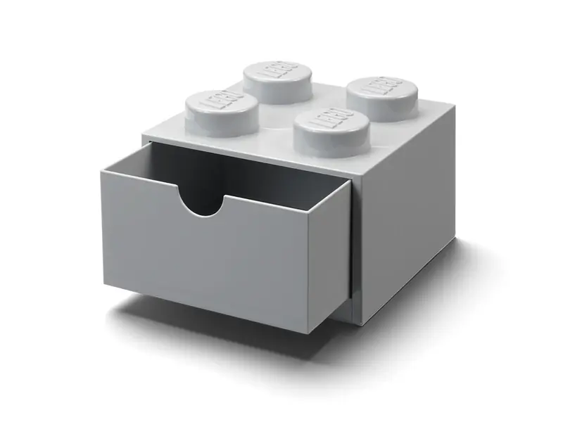 LEGO 5006875 Desk Drawer 2 x 2 (Light Bluish Gray)