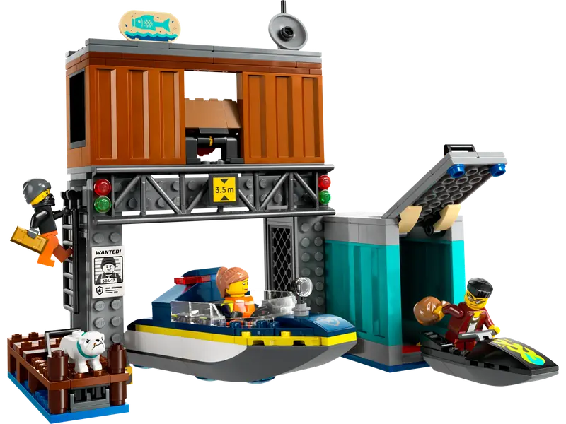 LEGO 60417 Policyjna motorówka i kryjówka złodziejaszków