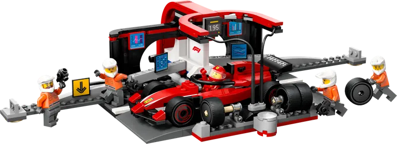 LEGO 60443 F1® Pit stop i mechanicy z bolidem Ferrari