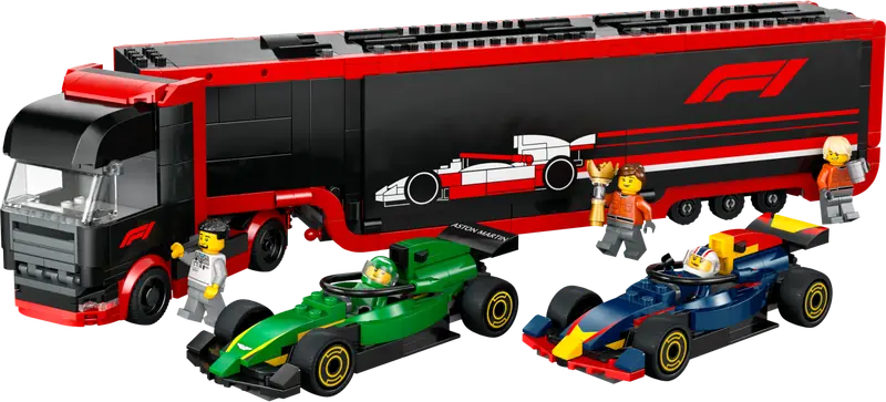 LEGO 60445 F1® Ciężarówka z bolidami RB20 i AMR24 F1®