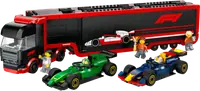 LEGO 60445 F1® Ciężarówka z bolidami RB20 i AMR24 F1®