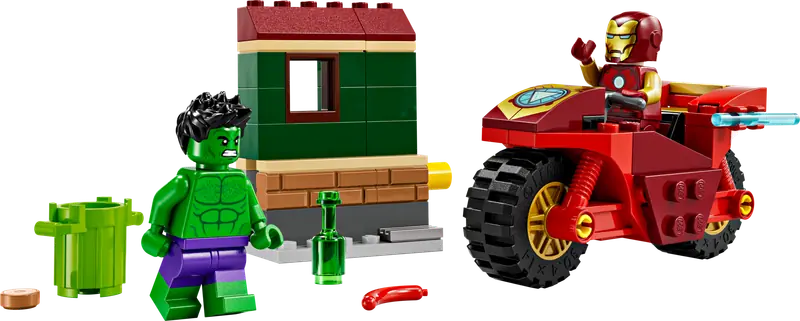 LEGO 76287 Iron Man z motocyklem i Hulk