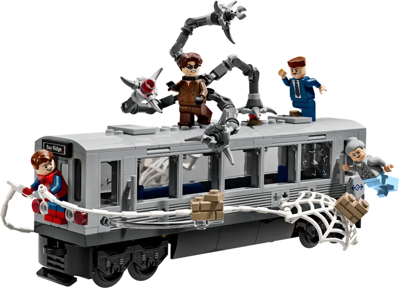 LEGO 76321 Spider-Man kontra Doc Ock — scena w metrze